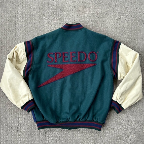 Speedo Other - Vintage 90s Speedo varsity letterman bomber coat men’s large
